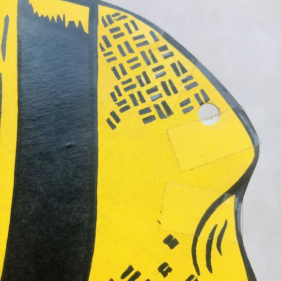 Vintage Halloween H E Luhrs Scarecrow Pumpkin Jack O’Lantern Cardboard Decor USA - Picture 6 of 12